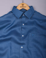 Luminor Blue Formal Linen Shirt