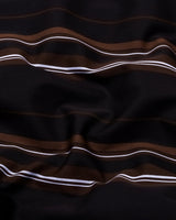 Levix Brown With White Stripe Cotton Shirt