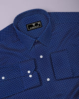 Falero Blue Printed Cotton Shirt
