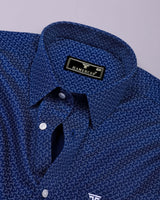 Falero Blue Printed Cotton Shirt