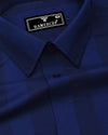 Elvano Blue Stripe Linen Cotton Shirt