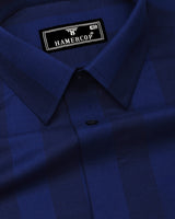 Elvano Blue Stripe Linen Cotton Shirt