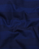Elvano Blue Stripe Linen Cotton Shirt