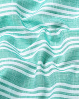 Cevon Light Green With White Stripe Amsler Cotton Shirt