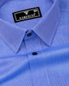 Glorix Blue Jacquard Premium Giza Shirt