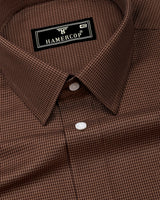Cavor Brown Houndstooth Premium Gizza Shirt