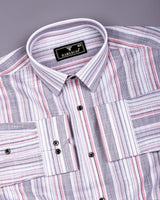 Elora Pink Multi Stripe Linen Cotton Shirt