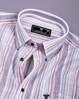 Elora Pink Multi Stripe Linen Cotton Shirt