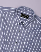 Ferva Gray Stripe Linen Cotton Shirt