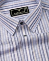 Brion Cream Multi Stripe Linen Cotton Shirt