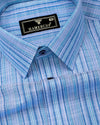 Brion Blue Multi Stripe Linen Cotton Shirt