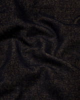 Phantom Chocolate Brown Herringbone Stripe Plaid Flannel Shirt