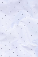 White with blue printed cotton shirt