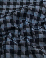 Enzo Black Jacquard Check Premium Giza Shirt