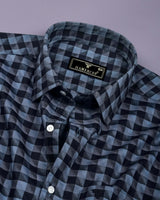 Enzo Black Jacquard Check Premium Giza Shirt