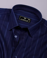 Nastry DarkBlue Stripe Premium Giza Shirt