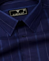 Nastry DarkBlue Stripe Premium Giza Shirt