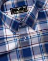 Mariel Blue With Multicolor Check Amsler Cotton Shirt