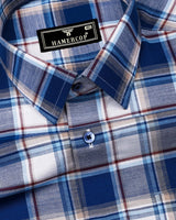 Mariel Blue With Multicolor Check Amsler Cotton Shirt