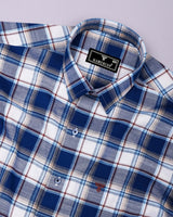 Mariel Blue With Multicolor Check Amsler Cotton Shirt