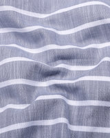 Velian Gray Stripe Linen Cotton Shirt
