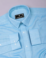 Corial SkyBlue Dobby Premium Cotton Shirt