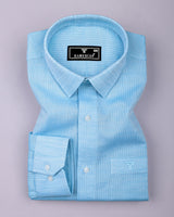 Corial SkyBlue Dobby Premium Cotton Shirt