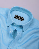 Corial SkyBlue Dobby Premium Cotton Shirt