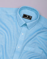 Corial SkyBlue Dobby Premium Cotton Shirt
