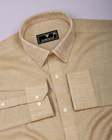 Corial Cream Dobby Premium Cotton Shirt