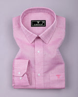 Corial Pink Dobby Premium Cotton Shirt