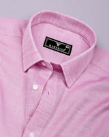 Corial Pink Dobby Premium Cotton Shirt
