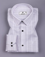 Alira Gray Stripe Dobby Cotton Shirt