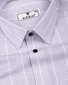 Alira Gray Stripe Dobby Cotton Shirt