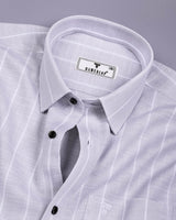 Alira Gray Stripe Dobby Cotton Shirt