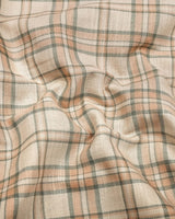 Cresta Beige Cream With Green Twill Check Cotton Shirt