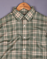 Cresta Green With Cream Twill Check Cotton Shirt