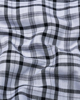 Serlo Gray With Black Twill Check Cotton Shirt