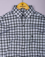 Serlo Gray With Black Twill Check Cotton Shirt