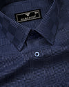 Haron Blue Houndstooth Check Premium Giza Shirt