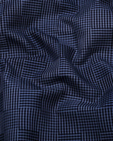 Haron Blue Houndstooth Check Premium Gizza Shirt