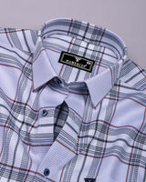 Virex White With Black Twill Check Premium Giza Shirt