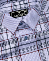 Virex White With Black Twill Check Premium Giza Shirt