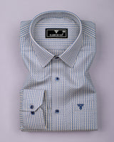 Kervin Blue With Cream Stripe Premium Gizza Shirt