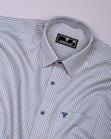 Kervin Blue With Cream Stripe Premium Gizza Shirt