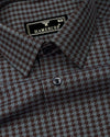 Thyme Green Dobby Check Premium Giza Shirt