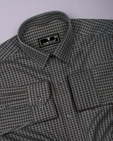 Thyme Green Dobby Check Premium Gizza Shirt