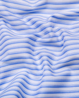 Oveno Blue With White Stripe Premium Gizza Shirt