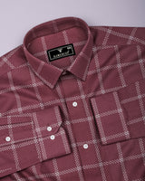 Selvio Onion Pink With White Dobby Check Gizza Shirt