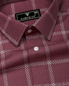 Selvio Onion Pink With White Dobby Check Giza Shirt